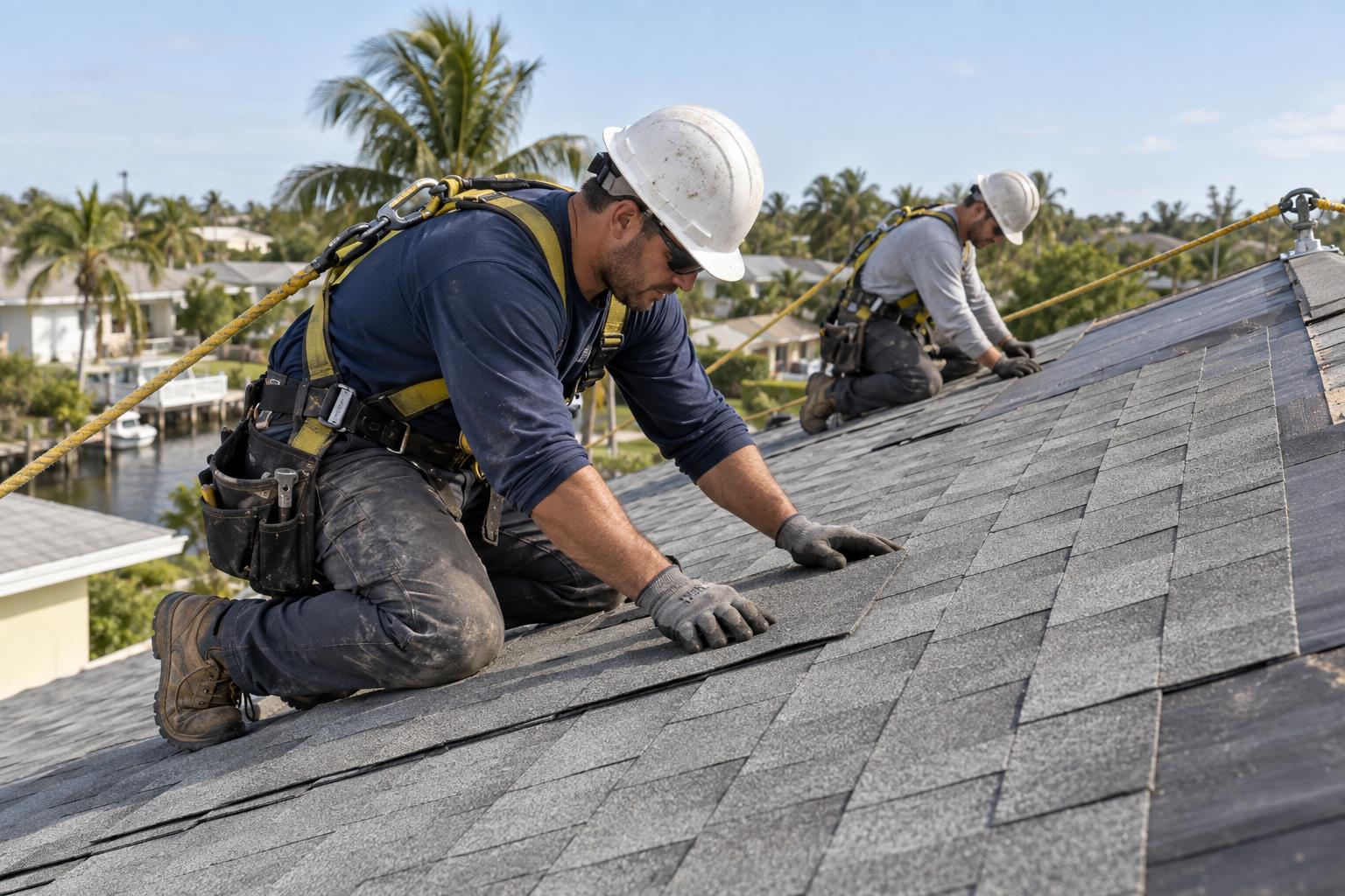 SunSmart crew installing a solar-ready roof in Florida